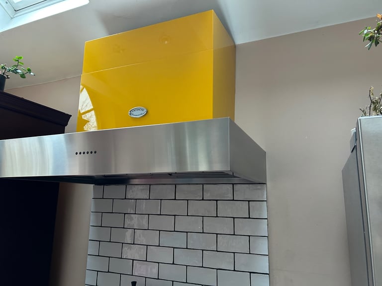 Lacanche cafe moderne yellow cooker hood 
