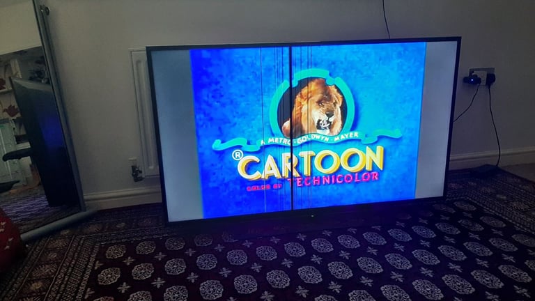 SONY 48" A++ Rated Smart TV + Stand, Original charger and Remote in good condition (Vertical lines)