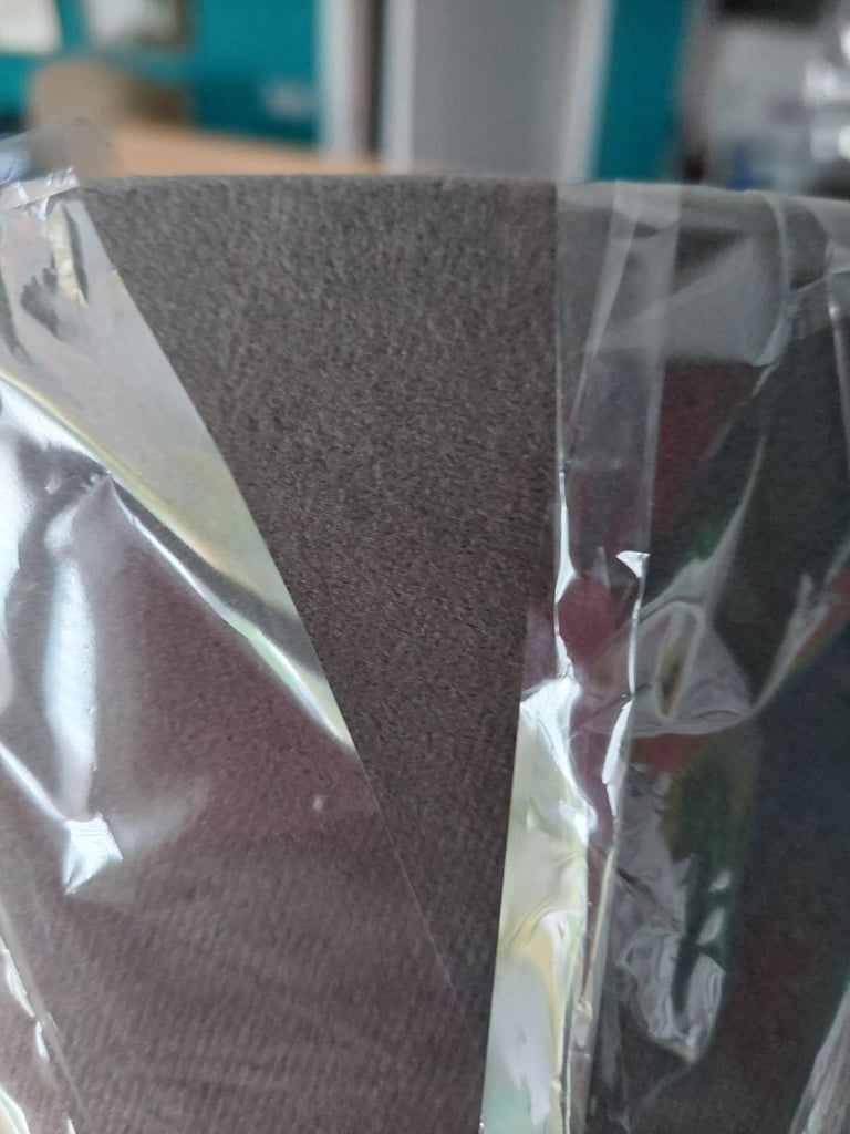 Grey suede lamp shade brand new