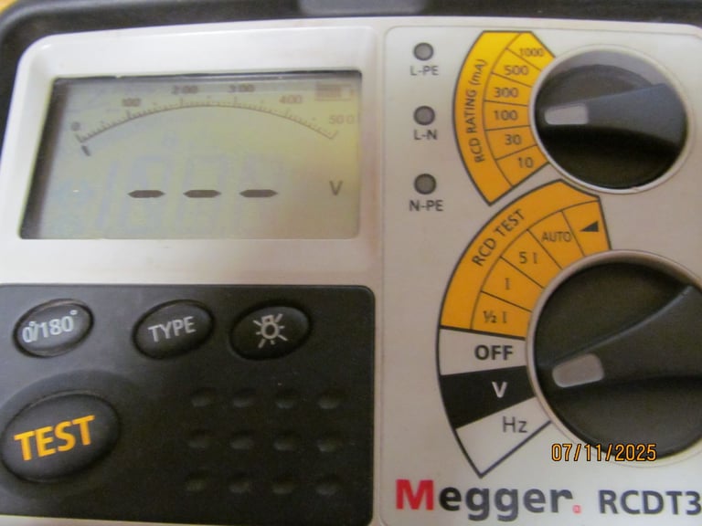 Megger RCDT320 electrical tester, no leads.
