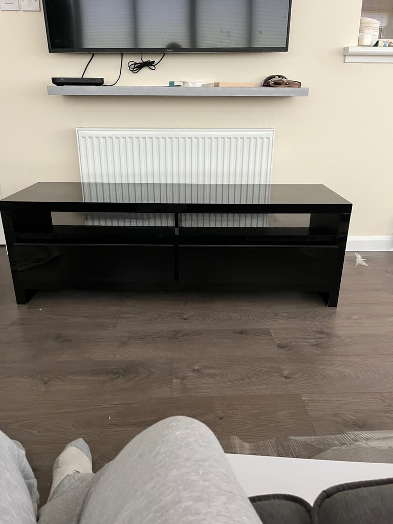 image for TV unit black with Drawers 