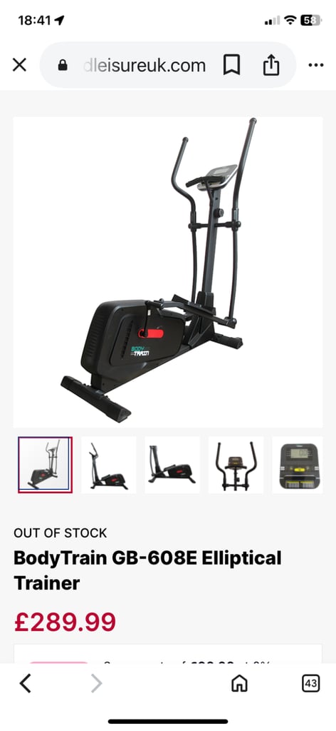 Body Train Elliptical Cross trainer 