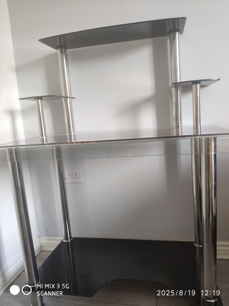 used glass computer desk 