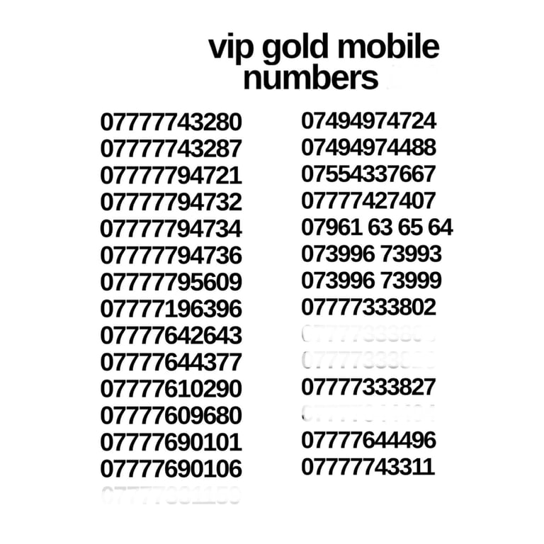image for GOLD VIP MOBILE PHONE NUMBER EASY MEMORABLE UNIQUE SIM CARD