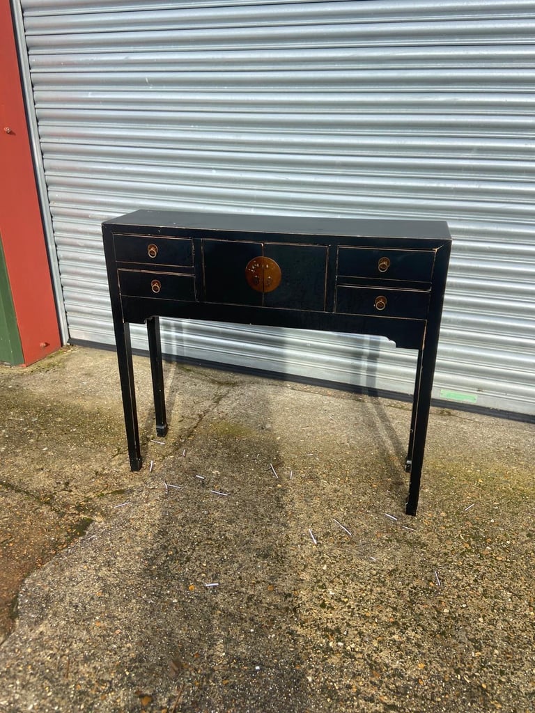 image for Ming Black Lacquered Console table 