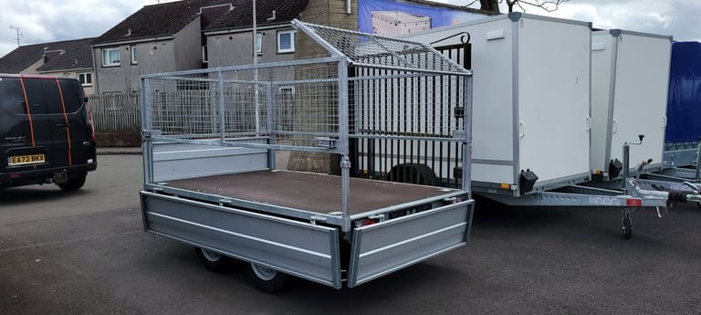 BRAND NEW 8,2ft x 5ft TWIN AXLE DROPSIDE NIEWIADOW TRAILER WITH 60CM MESH 750KG
