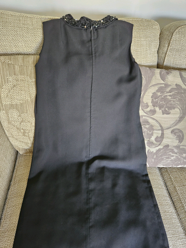 Vintage black dress by global, size 12