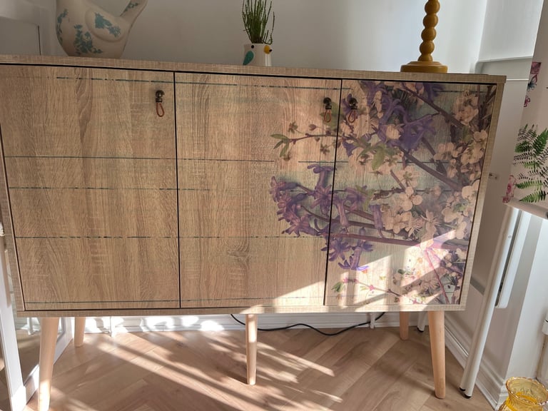 image for Sideboard - Oak/Floral Design