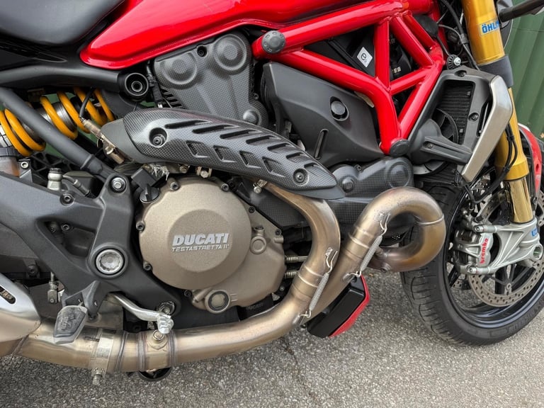 Ducati Monster 1200S White Stripe 2015 Red 23k Full Ducati History Ohlins