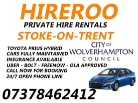 Private Hire Cars - WOLVERHAMPTON - Taxi Rentals - Toyota Prius - Stoke-on-trent