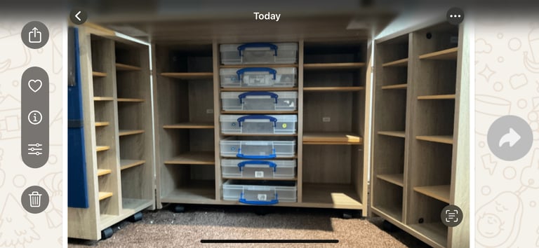 Create and craft storage cupboard and desk.