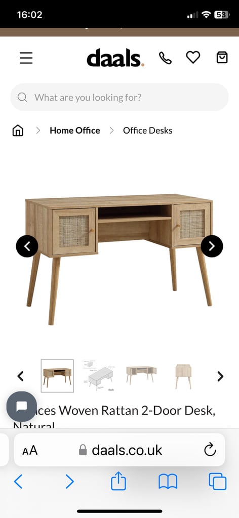 Brand new Desk Rattan two door