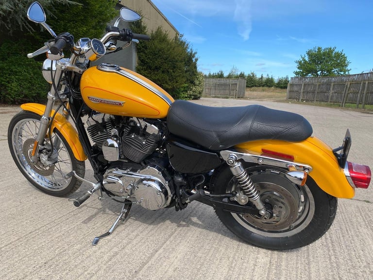2008 57 HARLEY DAVIDSON XL 1200 C XL1200 CUSTOM SPORTSTER YELLOW CRUISER STUNNER