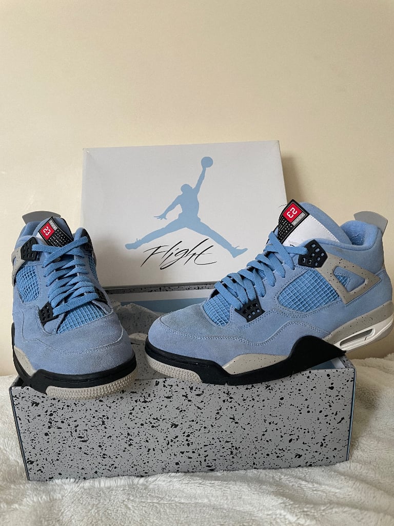 image for Jordan 4 retro university blue- uk 11 mens