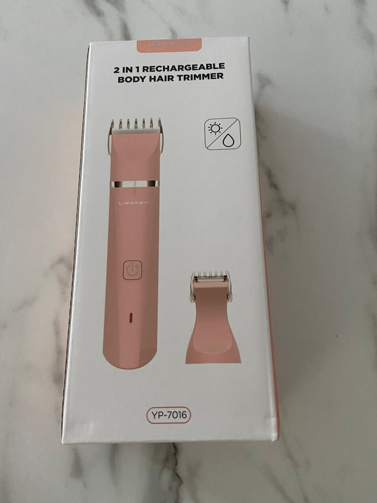 Brand new 2in1 rechargeable body hair trimmer pink 