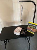 Dog grooming table and accessories 