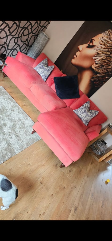 image for Stunning joules vevet coral sofa