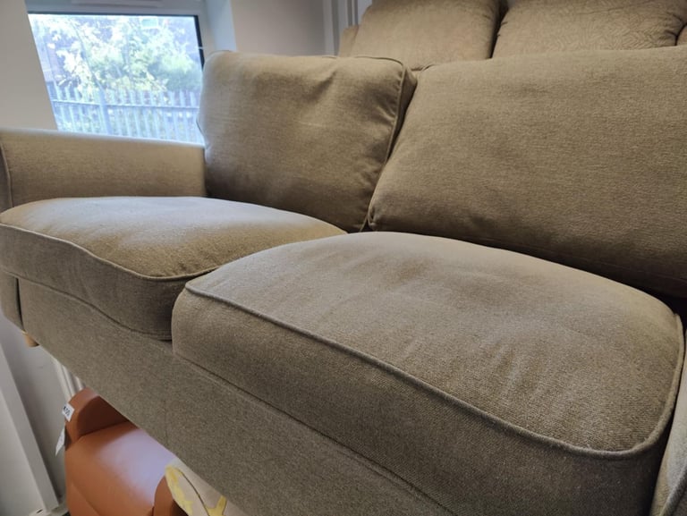 Large grey 2 seat sofa Modern fabric
