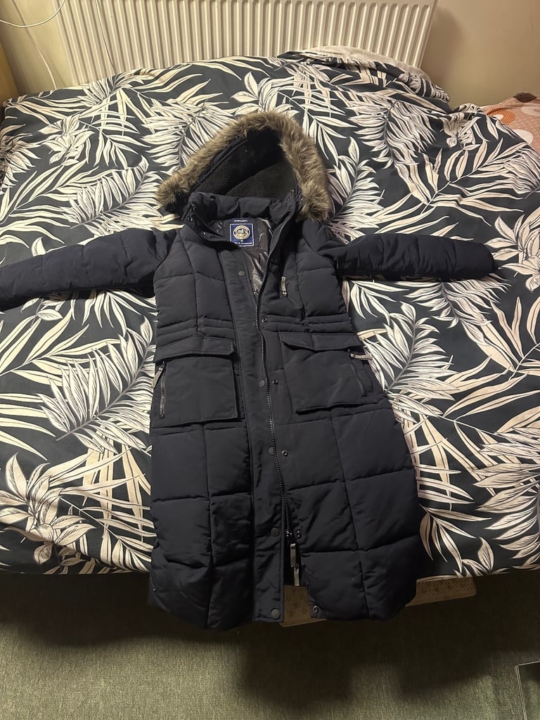 SuperdryFuji Faux Fur Hood Mid length Puffer Jacket