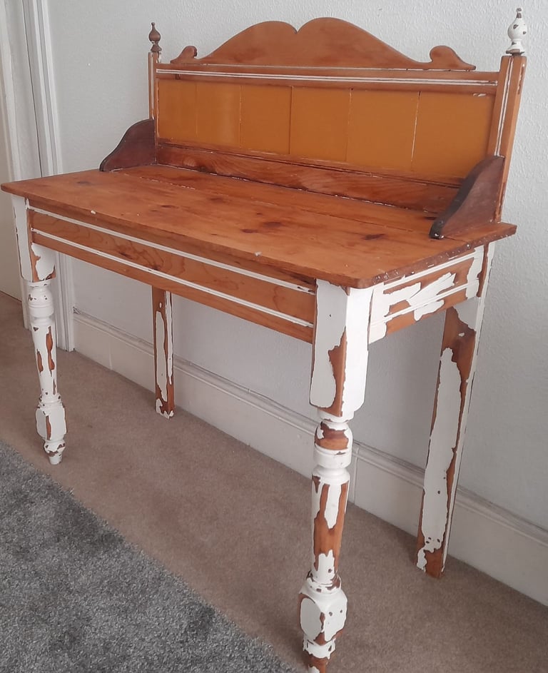 image for Beautiful antique Wash Stand / Console  with tiles