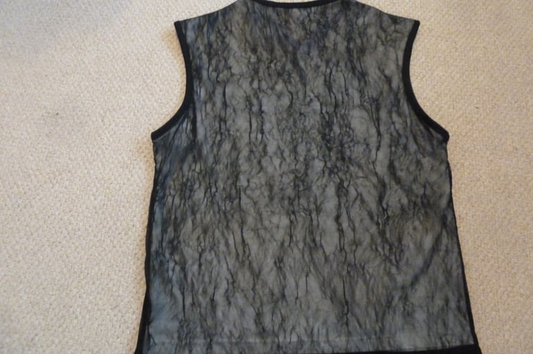 Men's Stylish Netting Effect Sleeveless Clubwear Top By Tom Wolfe