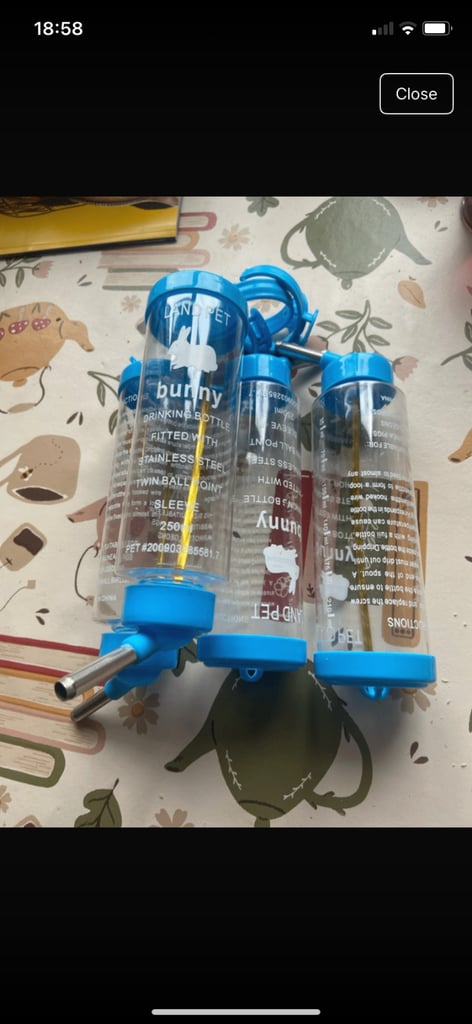 image for 4 x 250ml water bottles 