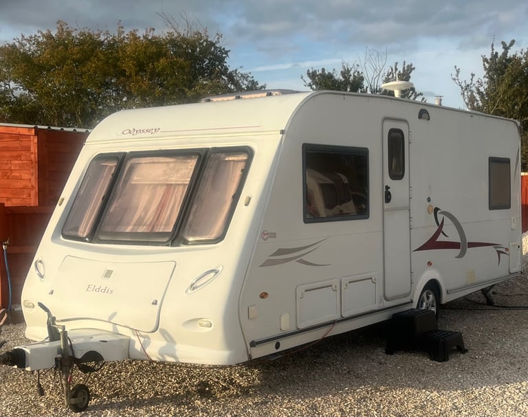 2007 caravan 4 berth fixed bed elddis touring caravan single axle 