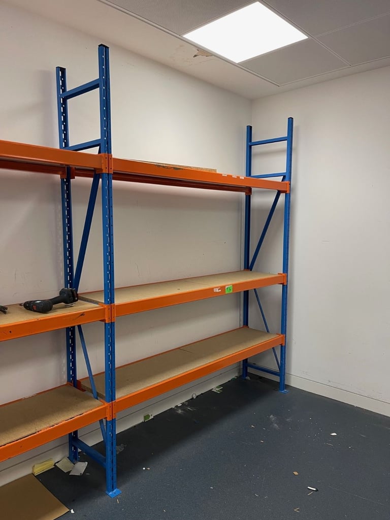 Used Linked Heavy Duty Racking Shelving by 2.400mm Tall x 1220mm Wide 400mm Deep - Open to offers