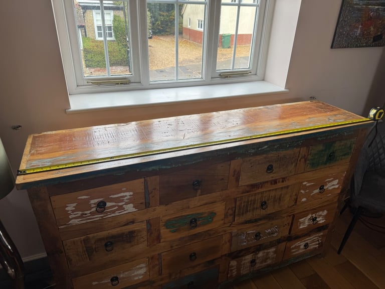 Stunning , 16 drawer merchant style unit in solid wood 