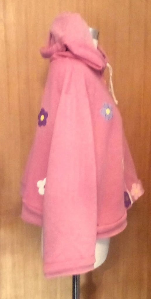 Candy Pink 60's Flower Power Motifs Zipped Hoodie and Scarf. UK Size 24. POST OR COLLECT!