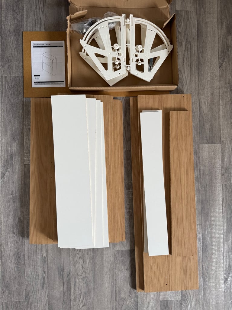 Home Maine Shoe Storage Cabinet - Oak