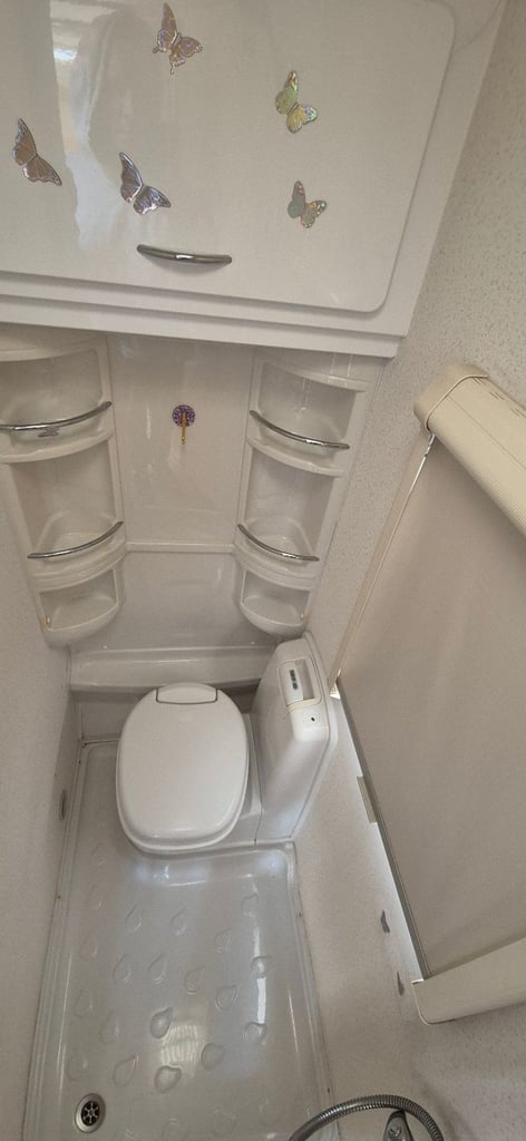 4 berth caravan fixed bed with motor mover 