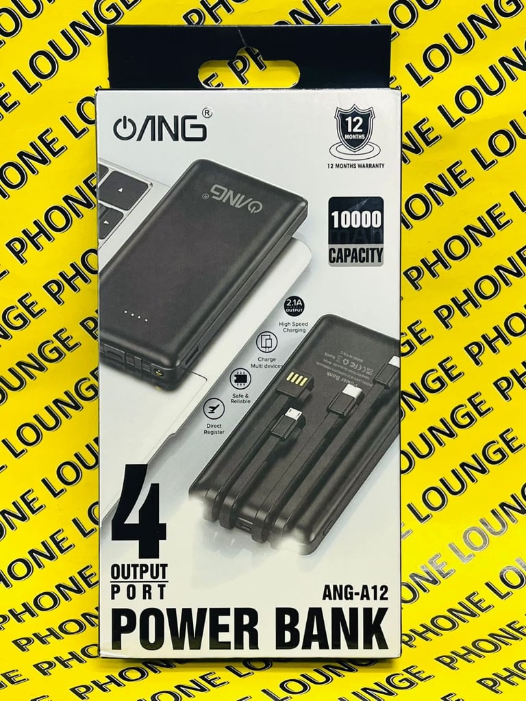 image for ANG 10000mah Power Bank with Built in USB Ports.