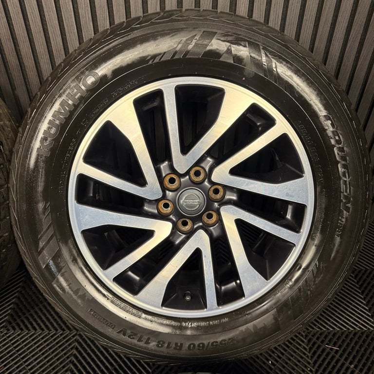 18'' GENUINE NISSAN NAVARA D40 NP300 ALLOY WHEELS TYRES ALLOYS