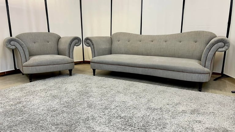 image for Exdisplay dfs grey capsule sofa & chair 