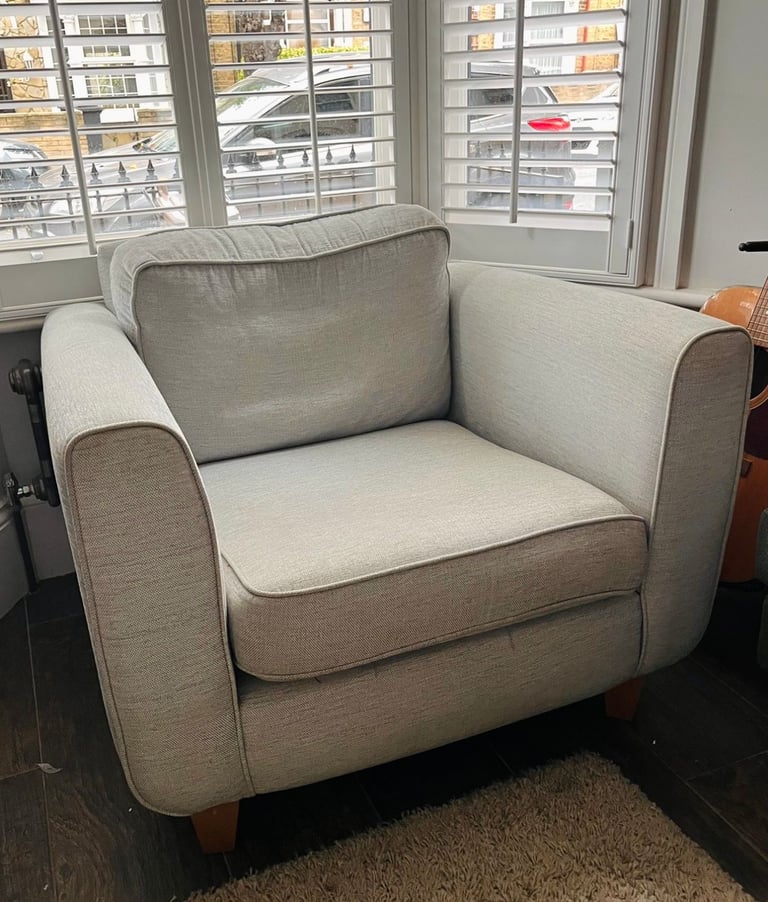 COMFY AND GOOD QUALITY TW0 SEATER SOFA AND ARMCHAIR FOR SALE. Pick up this weekend.