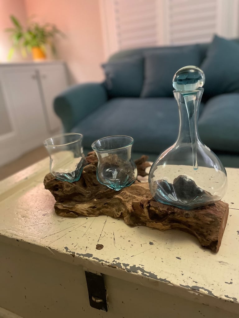 image for Ornamental Wine Glasses (x2) and Decanter (x1)
