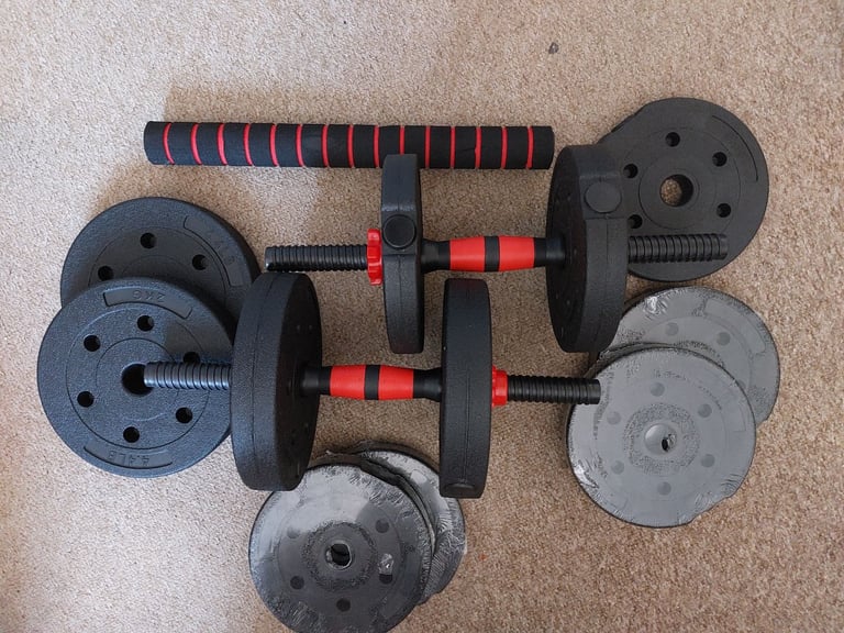 image for 20 kg adjustable Barbell and dumbbell weights set
