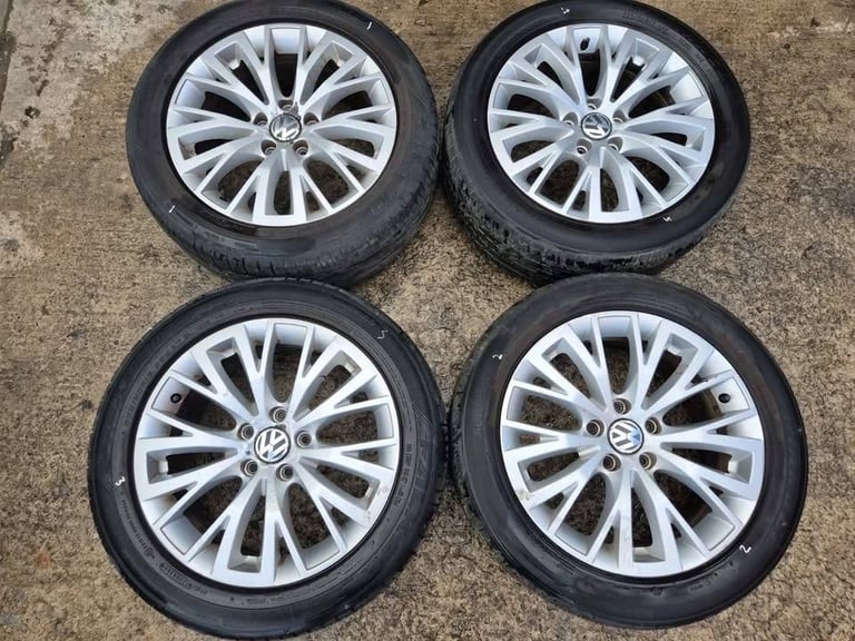 VW Sharan MK2 7N 2010 - 2015 Set of 17" Alloys Alloy Wheels and Free Tyres