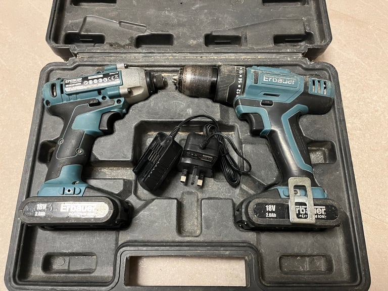 image for Erbauer 18v drill and impact driver