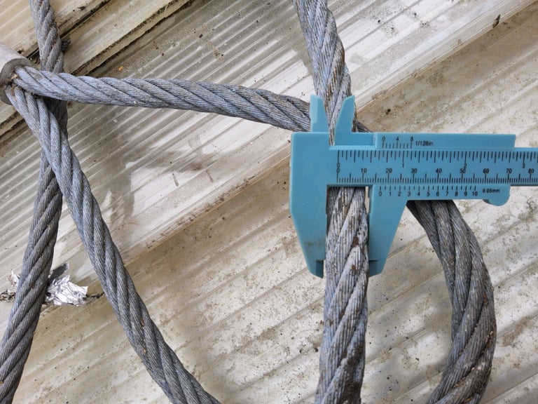 Galvanised steel hawser/  wire rope with 2 loops