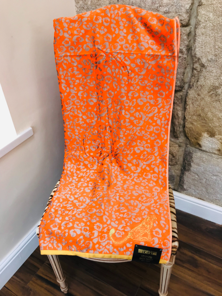 NEW BIBA LEOPARD ANIMAL PRINT BATH SHEET OR BEACH TOWEL