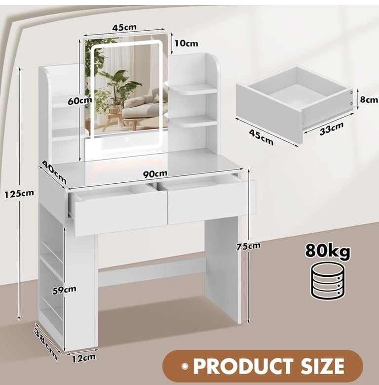 Beautiful LED dressing table 