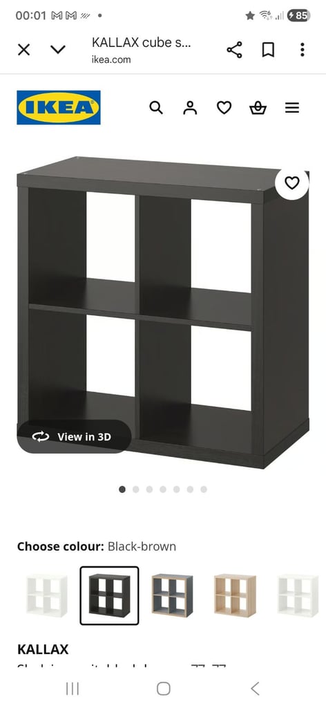 image for 2 black kallax units