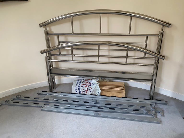 image for Double bed frame and mattress 