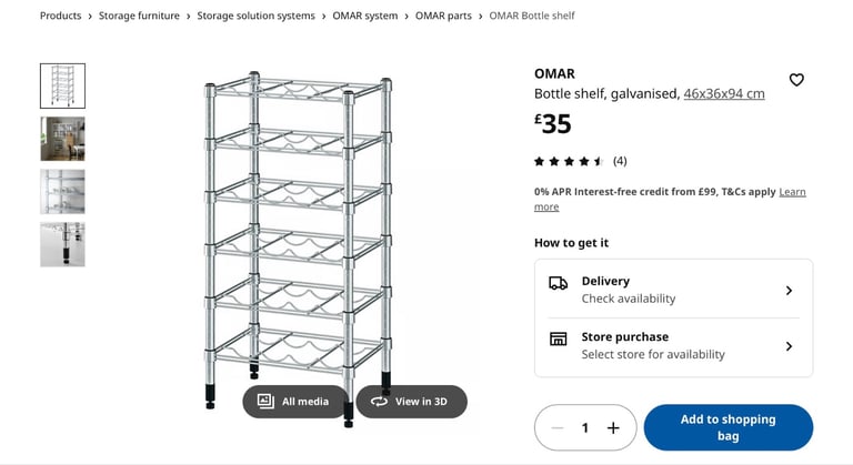 image for Galvanised steel wine rack still in box