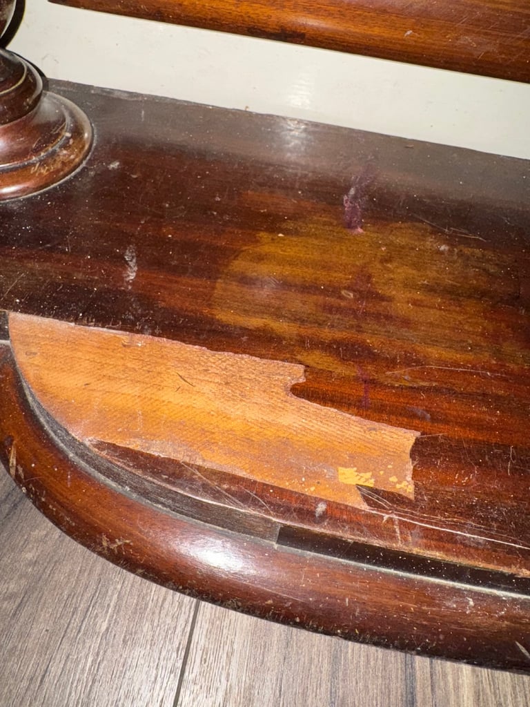 Victorian Bobbin Toilet Vanity Swing Mirror