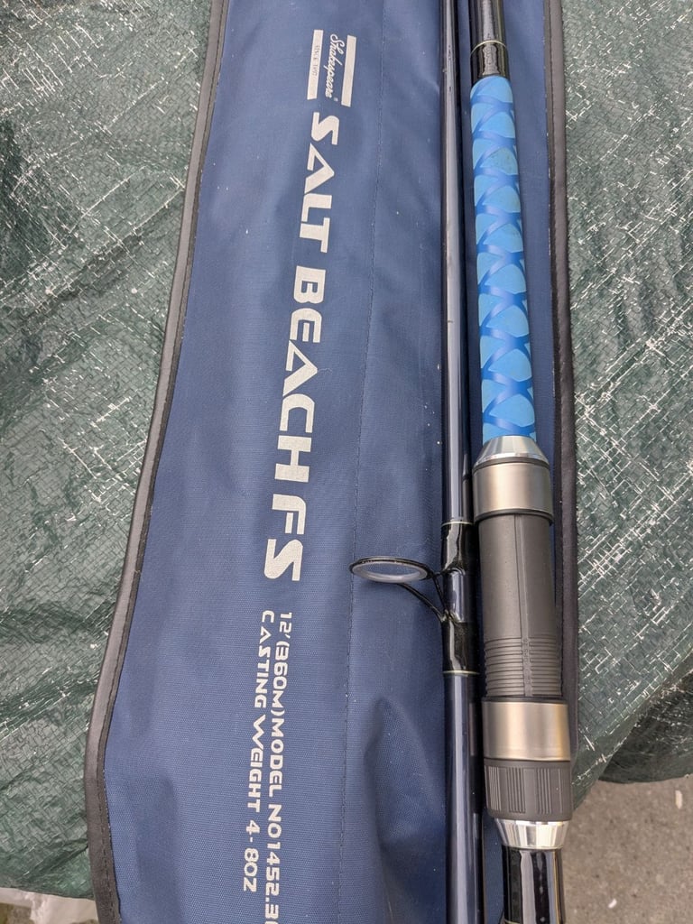 image for shakespeare SALT fs beachcaster fishing rod in super condition 
