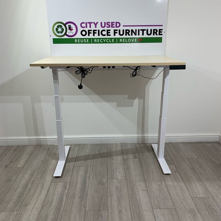 Used Office Furniture! ♻️ Pro Electric Sit-Stand Desk, Dual Motor, Memory Settings