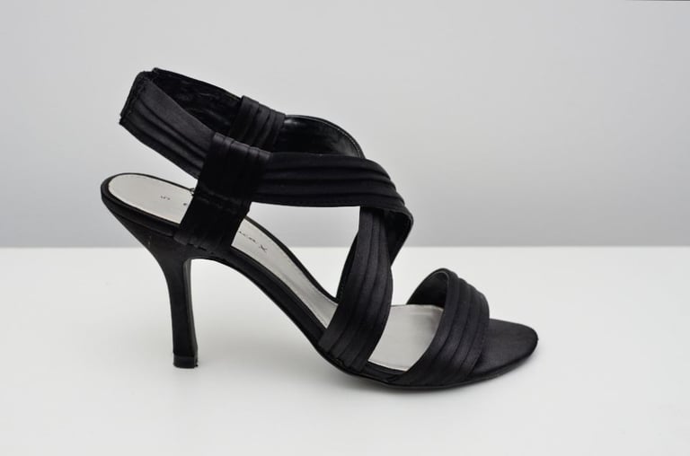 Emilio Luca x, Lohan, Ladies Black Party Strappy Stiletto Sandals – Size 5 – Worn Once - Boxed